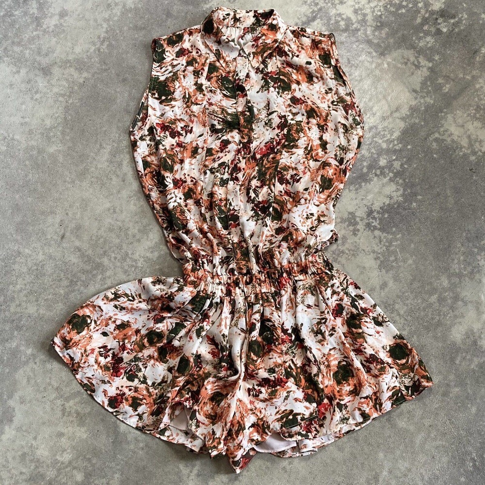 Prose & Poetry Romper Womens Size Small floral‎ Multicolored Made In USA
